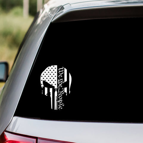 Punisher American Flag We The People Decal Sticker