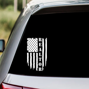 Realtor US Flag Decal Sticker