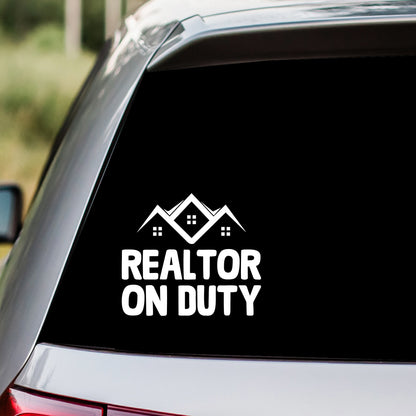 Realtor on Duty Decal Sticker