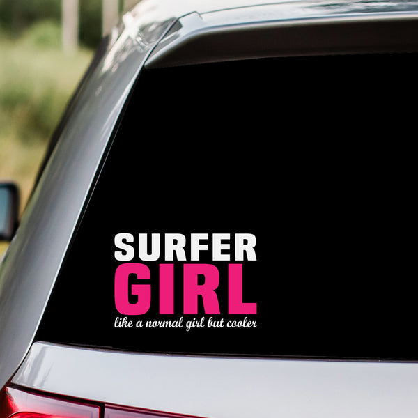 Cool Surfer Girl Decal 