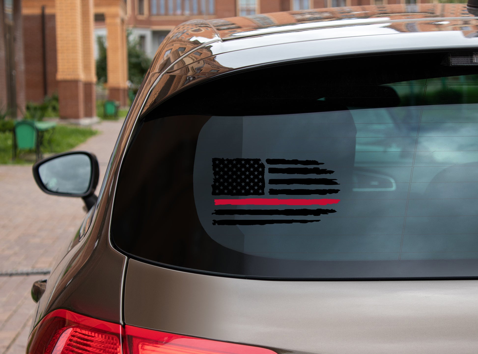 Thin Red Line Flag Decal