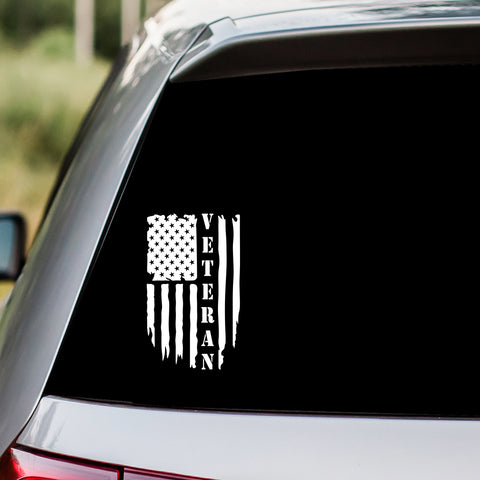 Veteran US Flag Decal Sticker