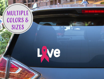 Love Awareness Ribbon Vinyl Decal Sticker
